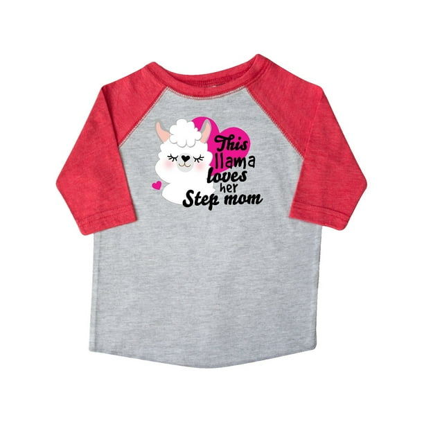 inktastic Valentines Day This Llama Loves Her Mommy Toddler Long Sleeve T-Shirt 